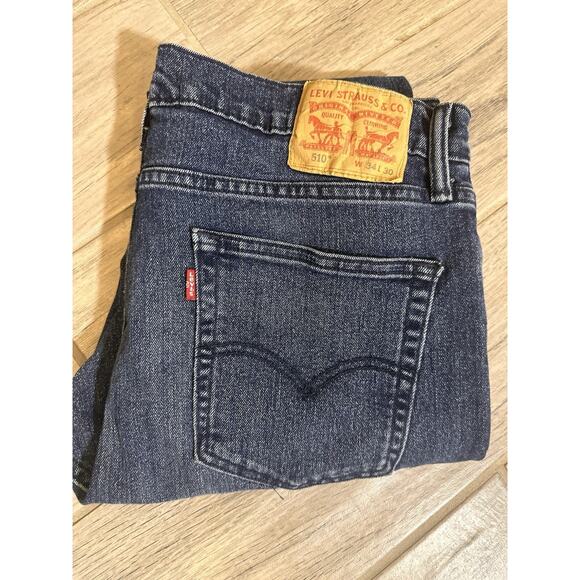 Levi's 510 Jeans Men's 34x30 Blue Denim Cotton Skinny Fit Men’s Jeans - Picture 1 of 6